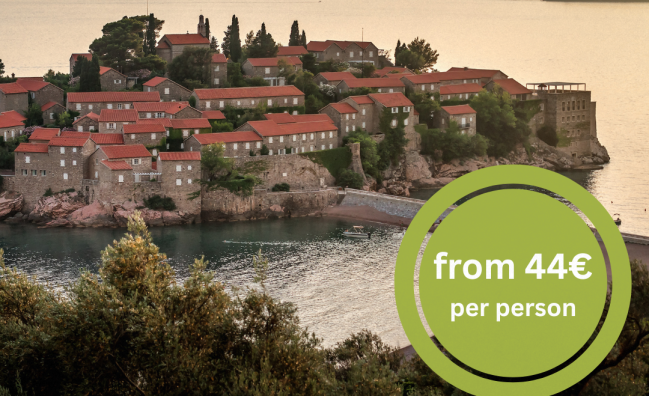 FROM Kotor: Private Tour to Budva Riviera and Sveti Stefan